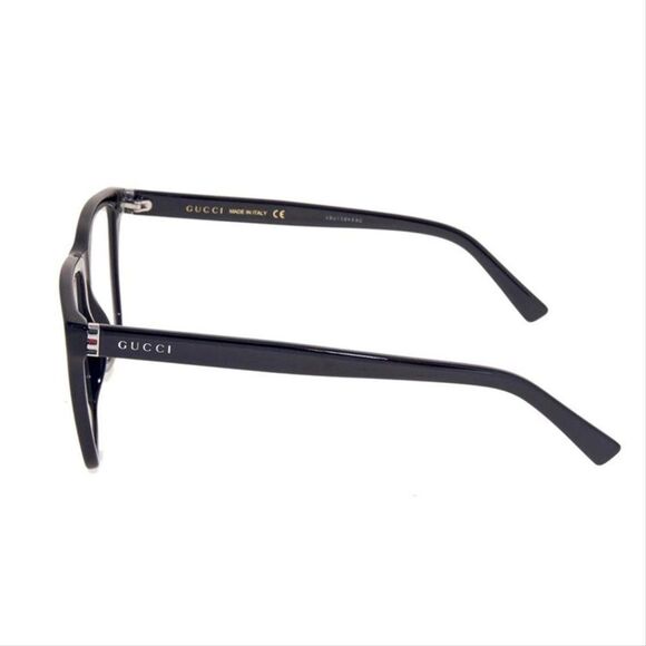 Gucci Men's Square Eyeglasses Black Frame with Demo Lens GG0452O 001 - Picture 3 of 4